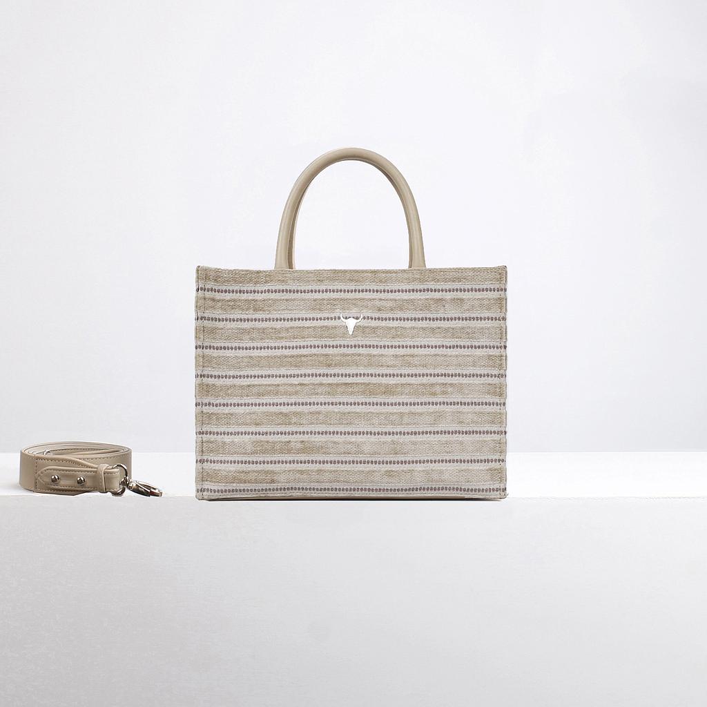 SAC MINI CHARLIE - VELOURS BEIGE