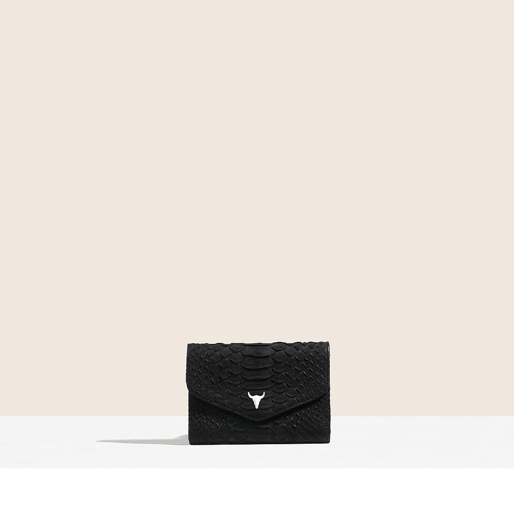 PORTE-MONNAIE SACHA - PYTHON NOIR