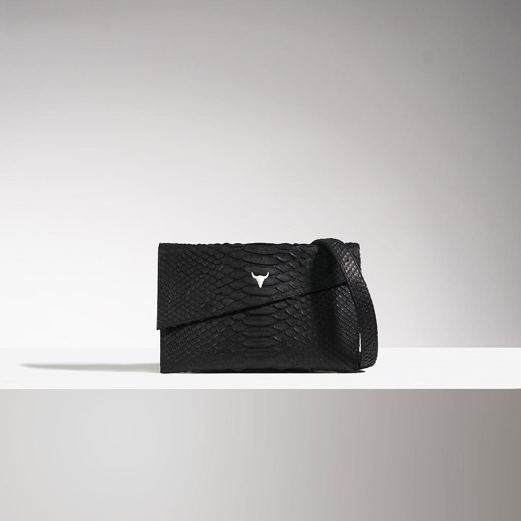 POCHETTE MONICA - PYTHON NOIR