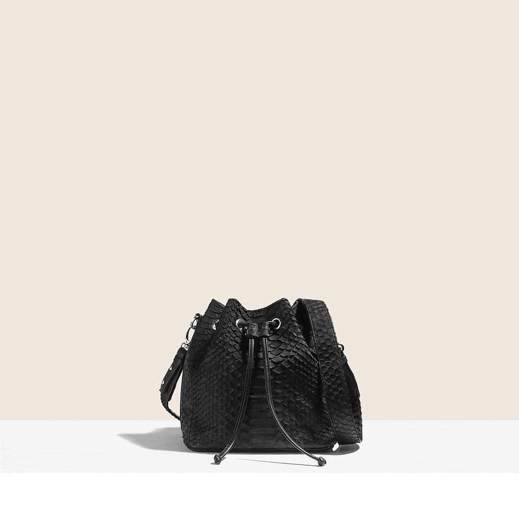 SAC MINI PAULETTE - PYTHON NOIR