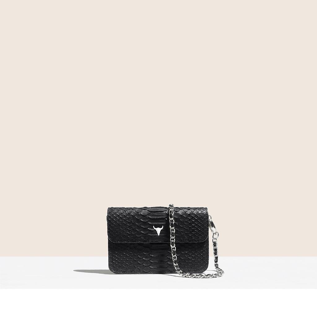 POCHETTE FREDDY - PYTHON NOIR