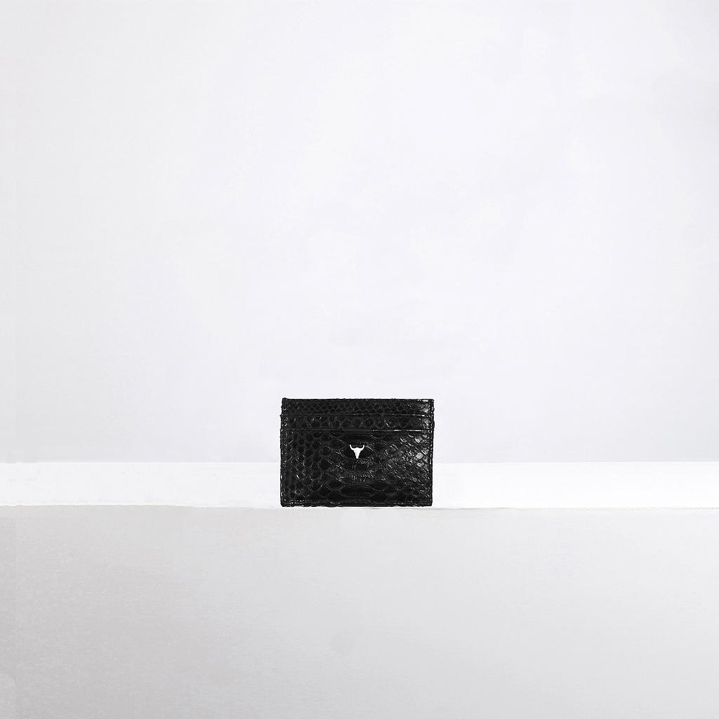 PORTE-CARTES LANA - PYTHON NOIR BRILLANT