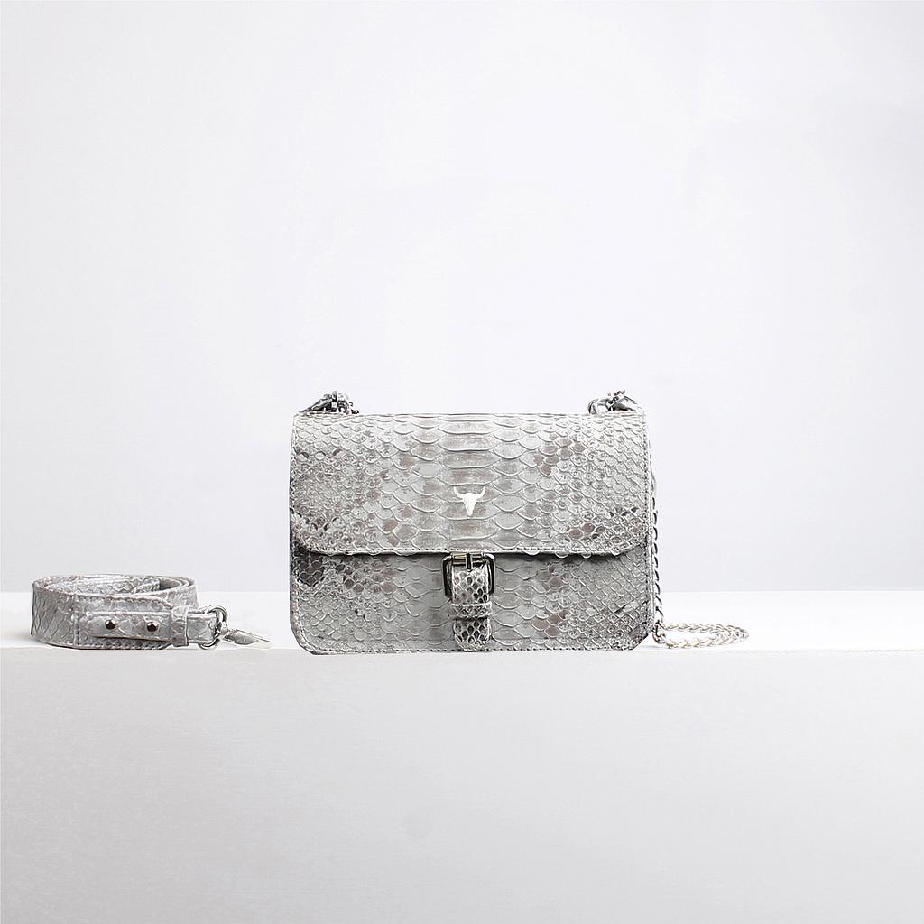 SAC XS OLIVIA - PYTHON NATURAL SILVER
