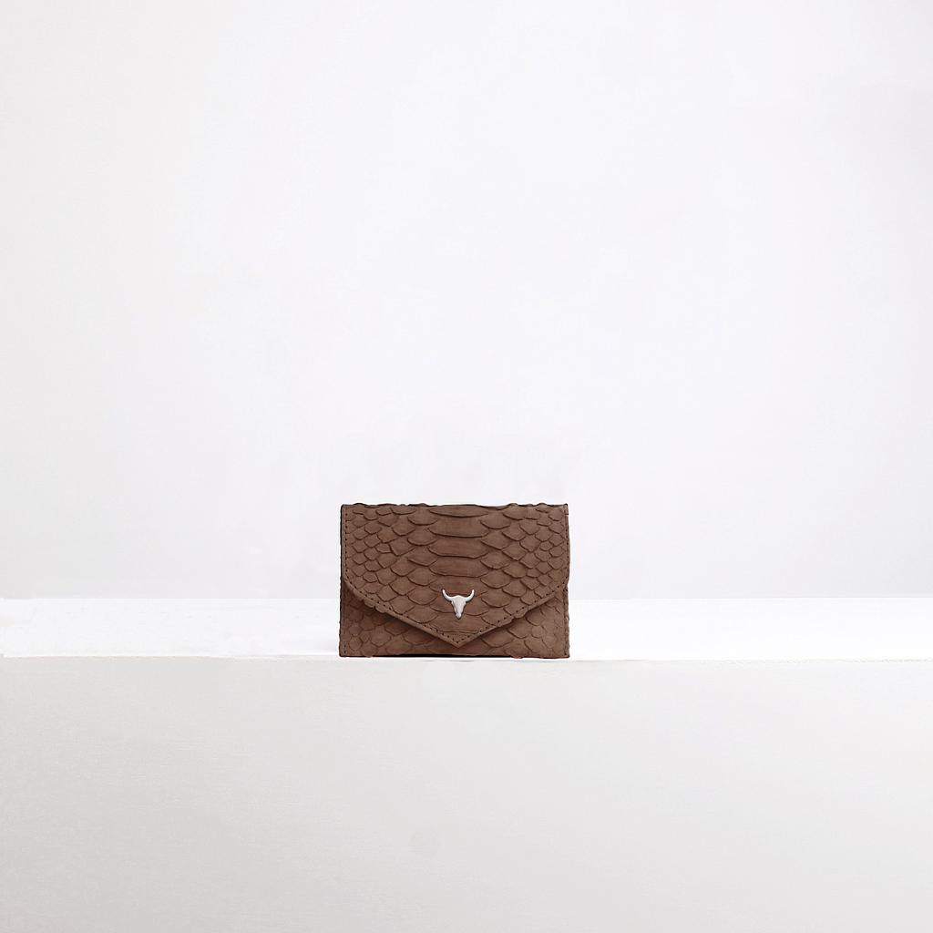 PORTE-MONNAIE ANNA - PYTHON TAUPE
