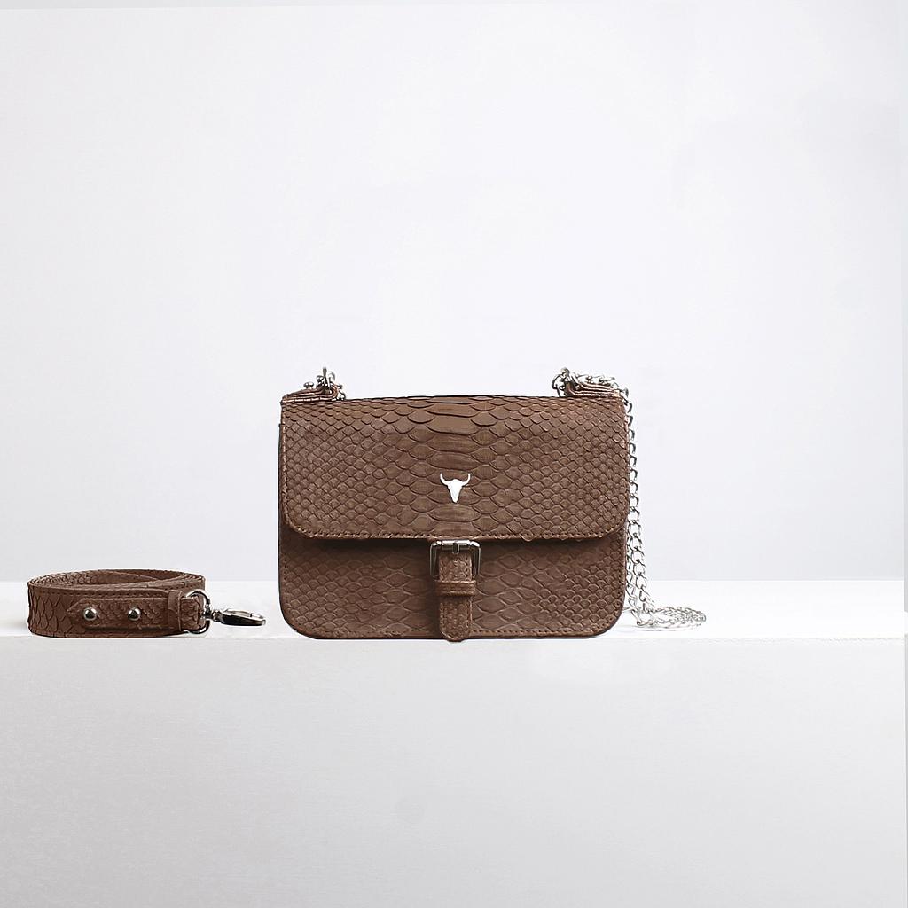 SAC XS OLIVIA - PYTHON TAUPE