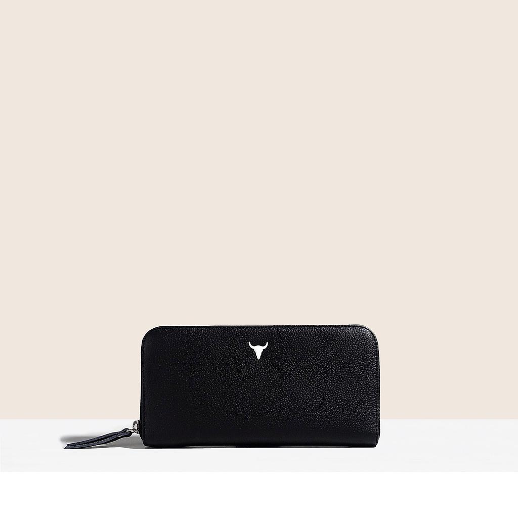 PORTEFEUILLE MILA - CUIR NOIR