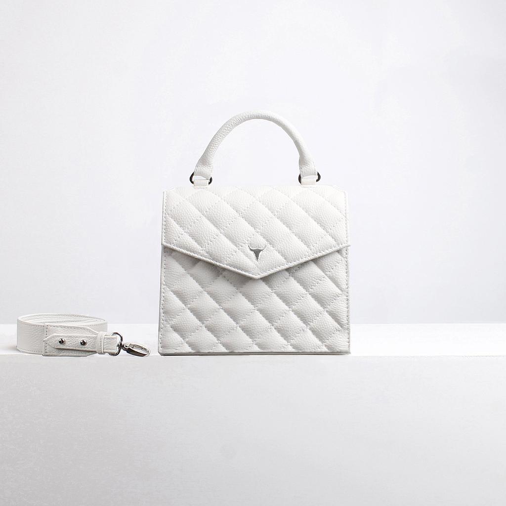 SAC XS JOÉ - CUIR BLANC MATELASSÉ