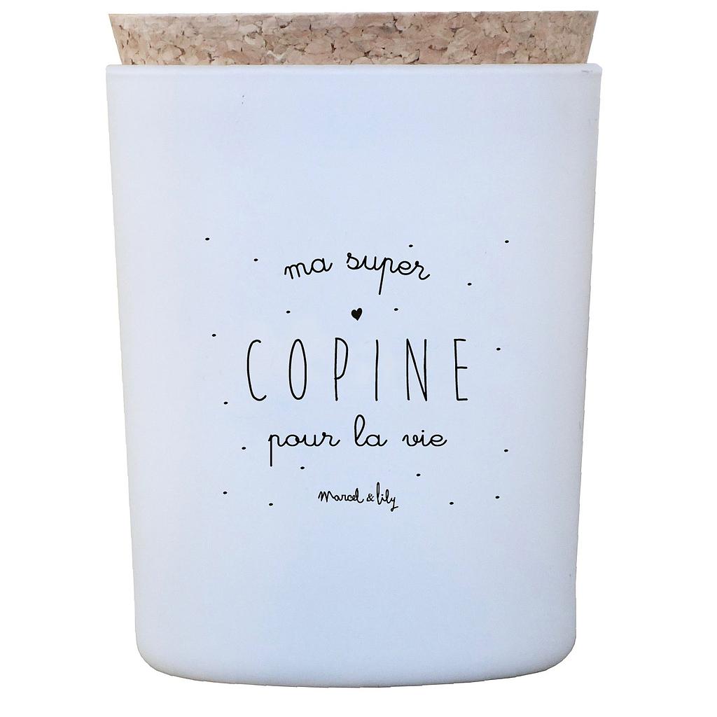 Bougie  Ma super copine pour la vie - Ambre-Vanille