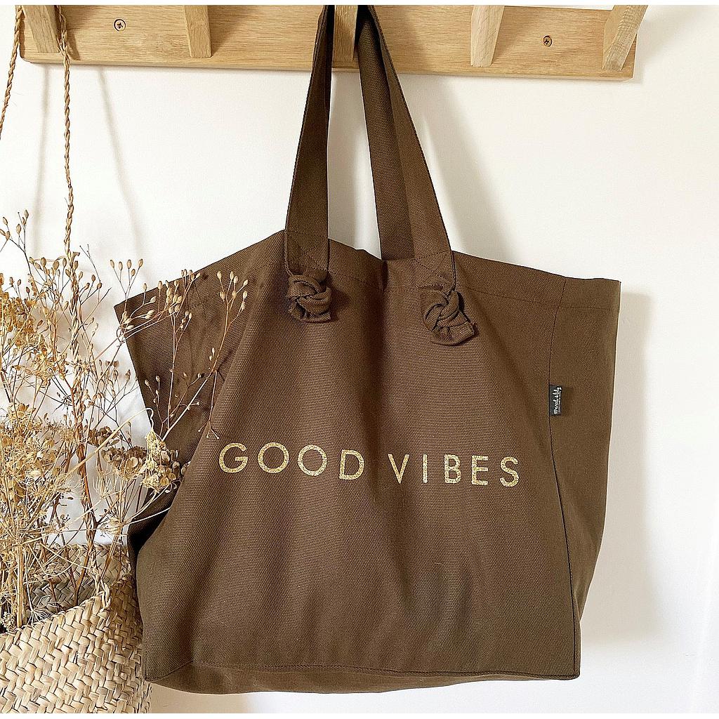 Cabas Lily  chocolat  Good Vibes