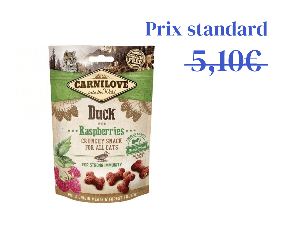 Crunchy Snacks Canard &amp; Framboises spécial immunité - pour chat - 50g
