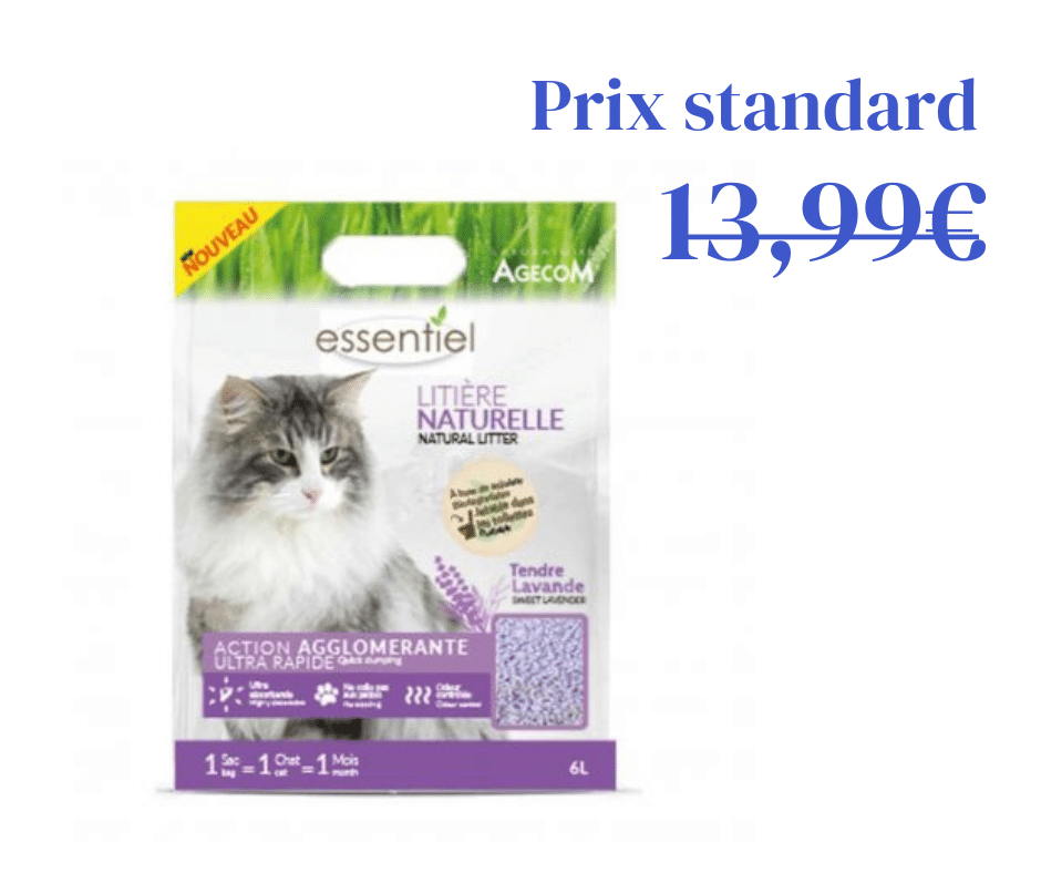 Litière Agglomérante Naturelle Lavande 6L