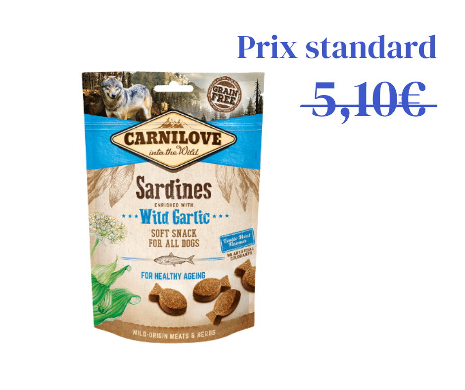 Crunchy Snacks Sardine &amp; Ail spécial chien senior - 200g