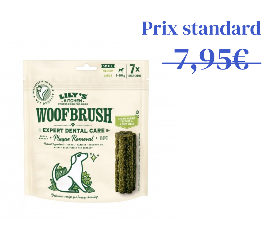 Bâtons Dentaires Woofbrush - Pack x7 - pour chien