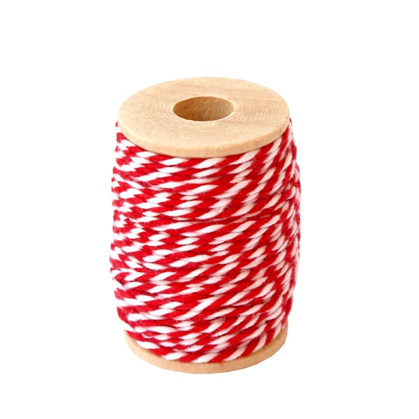 Fil de coton rouge/blanc - Rico Design
