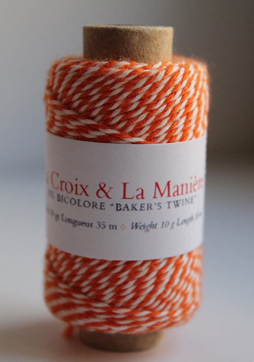 Bobine Baker's Twine Orange et Blanc - La Croix et la Manière