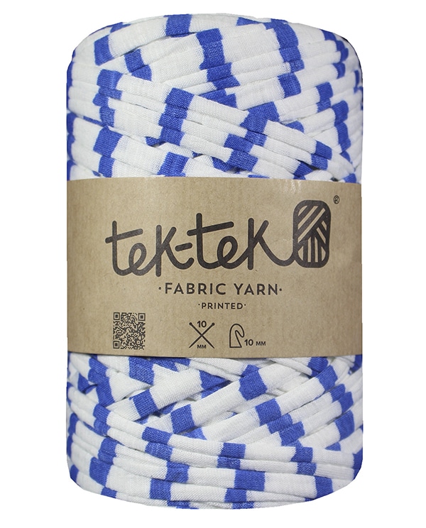 Petite Bobine Trapilho - TEK-TEK - Blanc à rayures bleues
