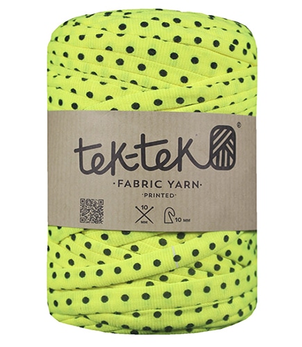 Petite Bobine Trapilho - TEK-TEK - Jaune Fluo à pois noirs