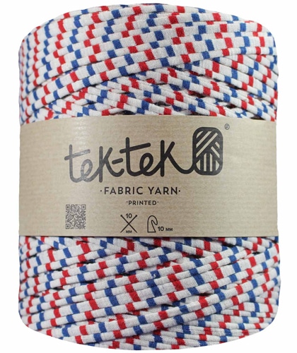 Grande Bobine Trapilho - TEK-TEK - Rayé bleu, blanc, rouge