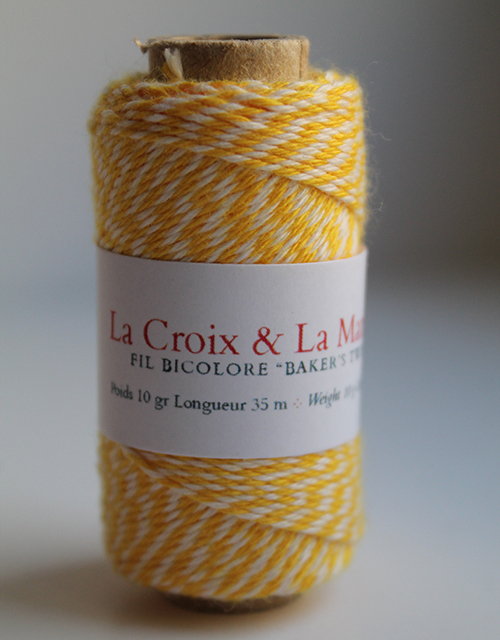 Bobine Baker's Twine Jaune et Blanc - La Croix et la Manière