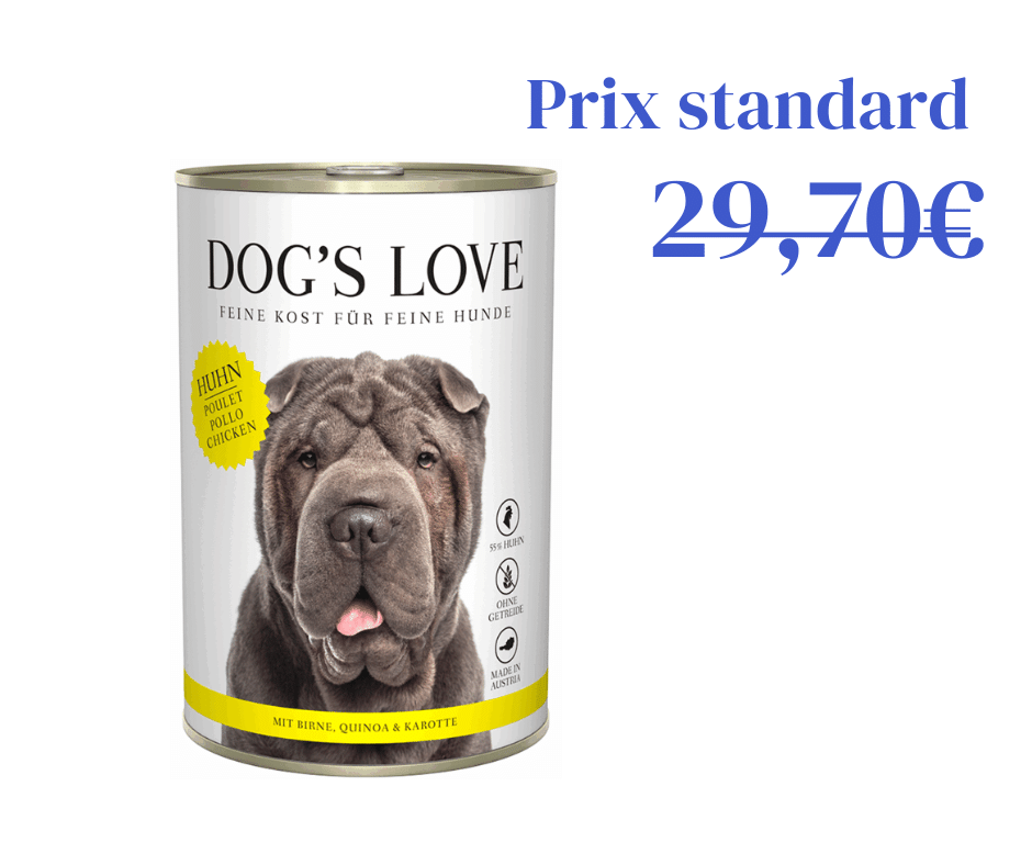 Pack 6x800g - Pâtée Naturelle Dog's Love au Poulet - Chien Adulte
