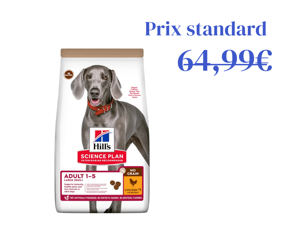 Poulet Sans Céréales pour Chien Adulte de Grande Taille