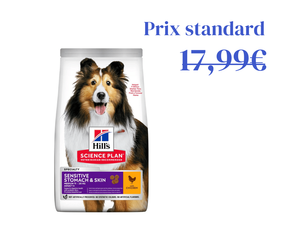 Poulet Sensibilité Estomac &amp; Peau pour Chien Adulte de Taille Moyenne