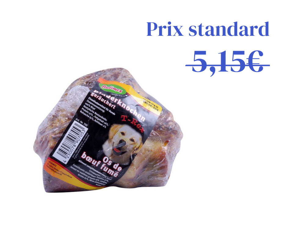 Os de Boeuf fumé T-Rex à mâcher - 100% Naturel - 500g