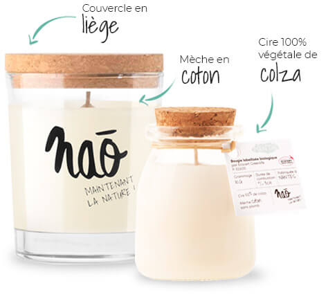 Fleur d'oranger Bougie parfumée BIO pot à lait 120 gr