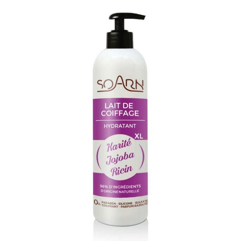 Lait de coiffage XL au Karité,jojoba,ricin Soarn  500ml