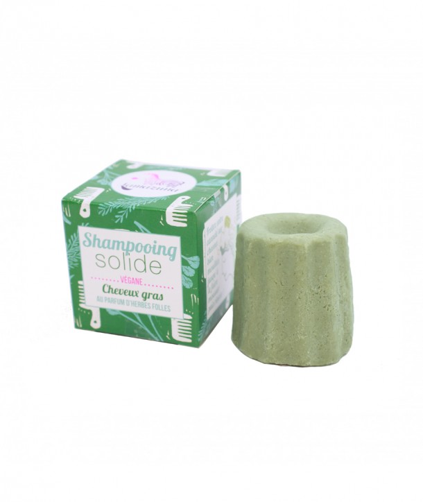 Shampooing solide vegan cheveux gras 55gr Lamazuna