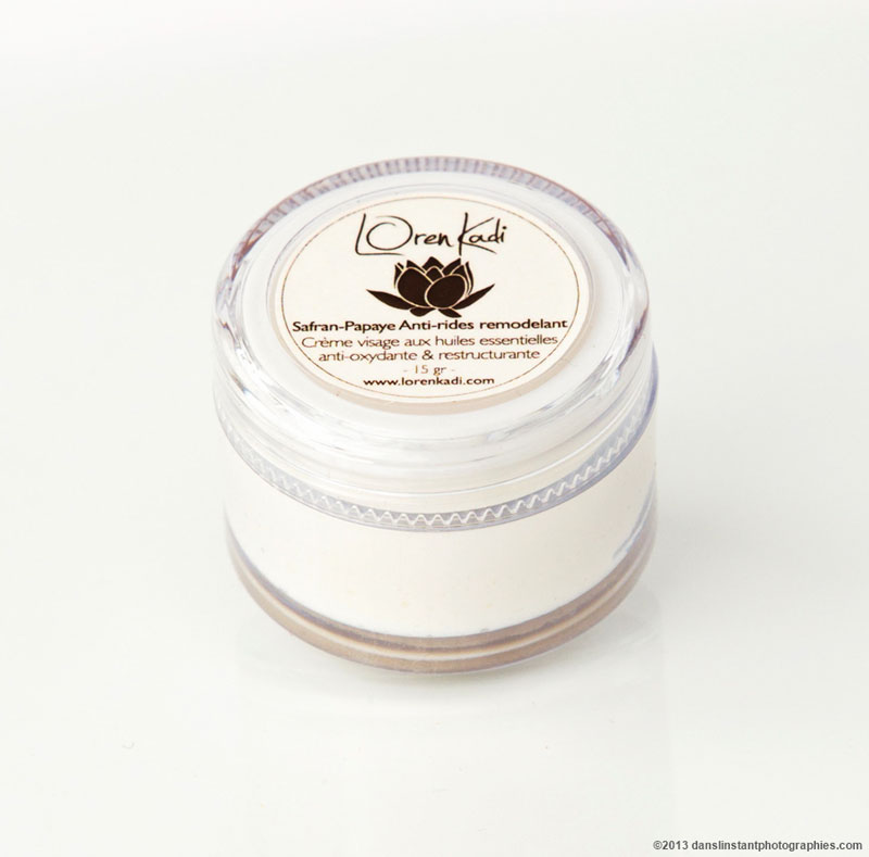 Mini Crème ayurvédique naturelle "Safran-Papaye Anti-rides" Loren Kadi 10 gr