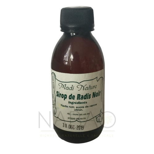 Sirop de radis noir - fabrication artisanale Martinique 100 ml -Madi Nature