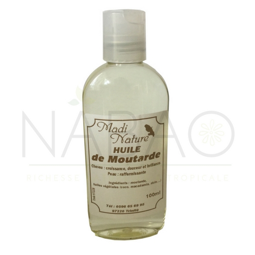 huile de moutarde corps et cheveux Madi Nature 100ml
