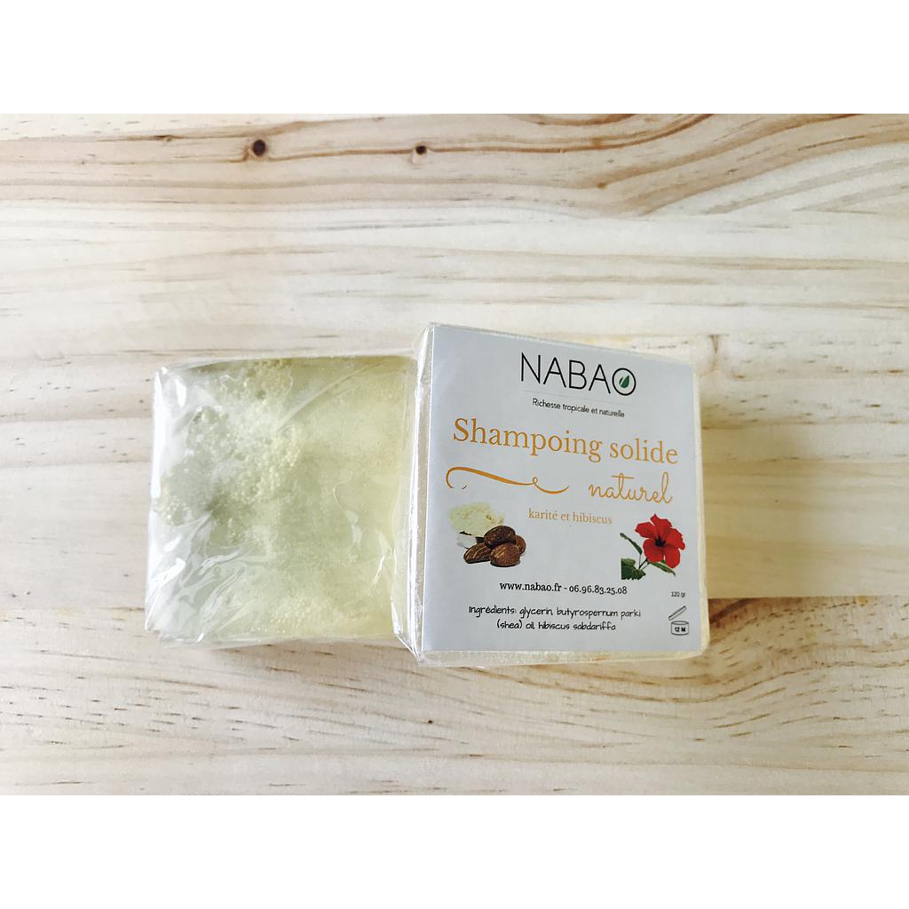 Shampoing solide à la glycérine végétale Hibiscus et karité 100 gr NABAO