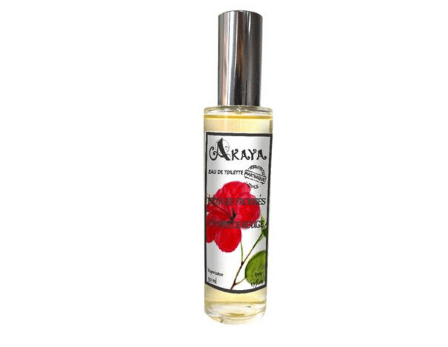 Eau de toilette Hibiscus rouge fabrication artisanale Martinique 50ml AKAYA