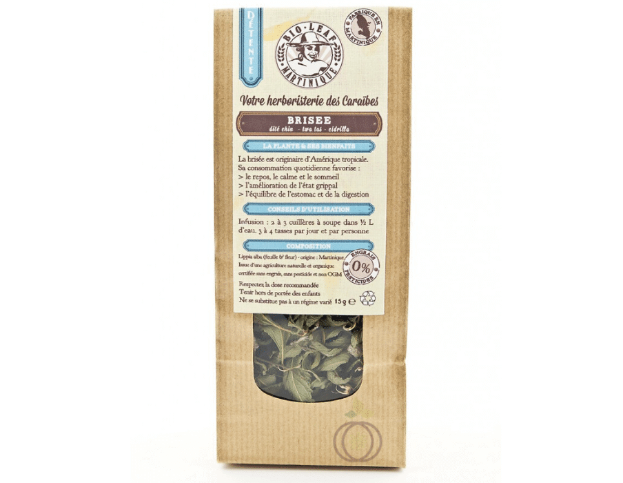 Tisane Bio brisée récoltée en Martinique