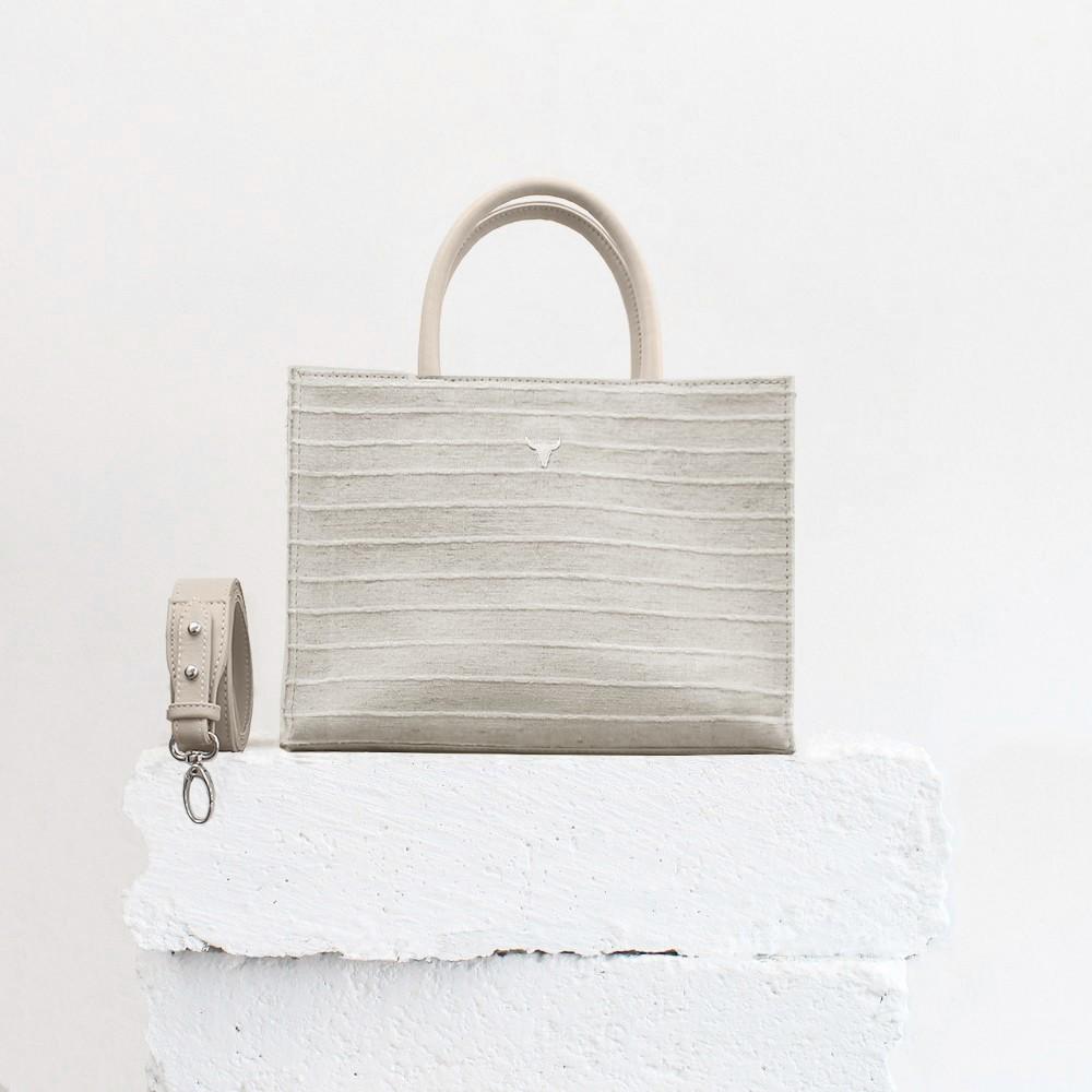 SAC MINI CHARLIE - TWEED BLANC