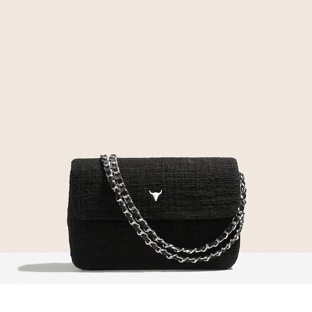 SAC MAXI JOSH - COTON TISSÉ NOIR