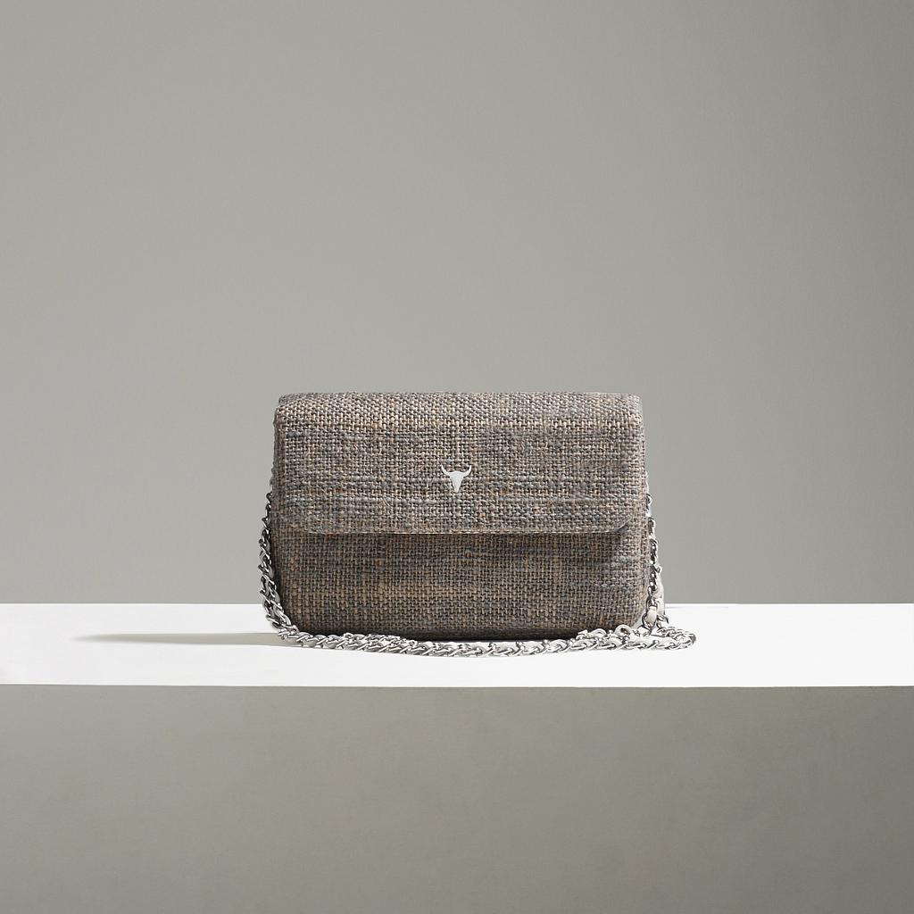 SAC MINI JOSH - TISSÉ CYAN