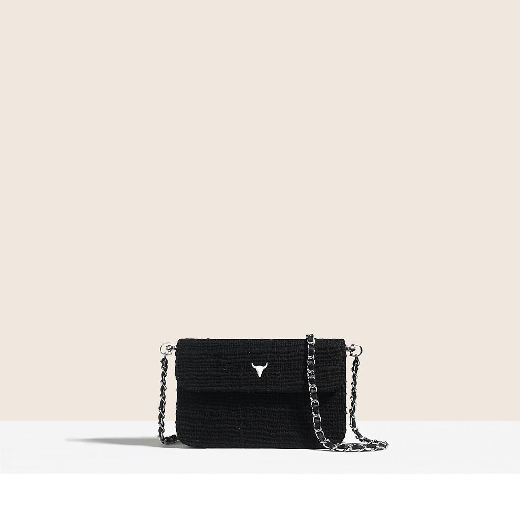 POCHETTE FREDDY - COTON TISSÉ NOIR
