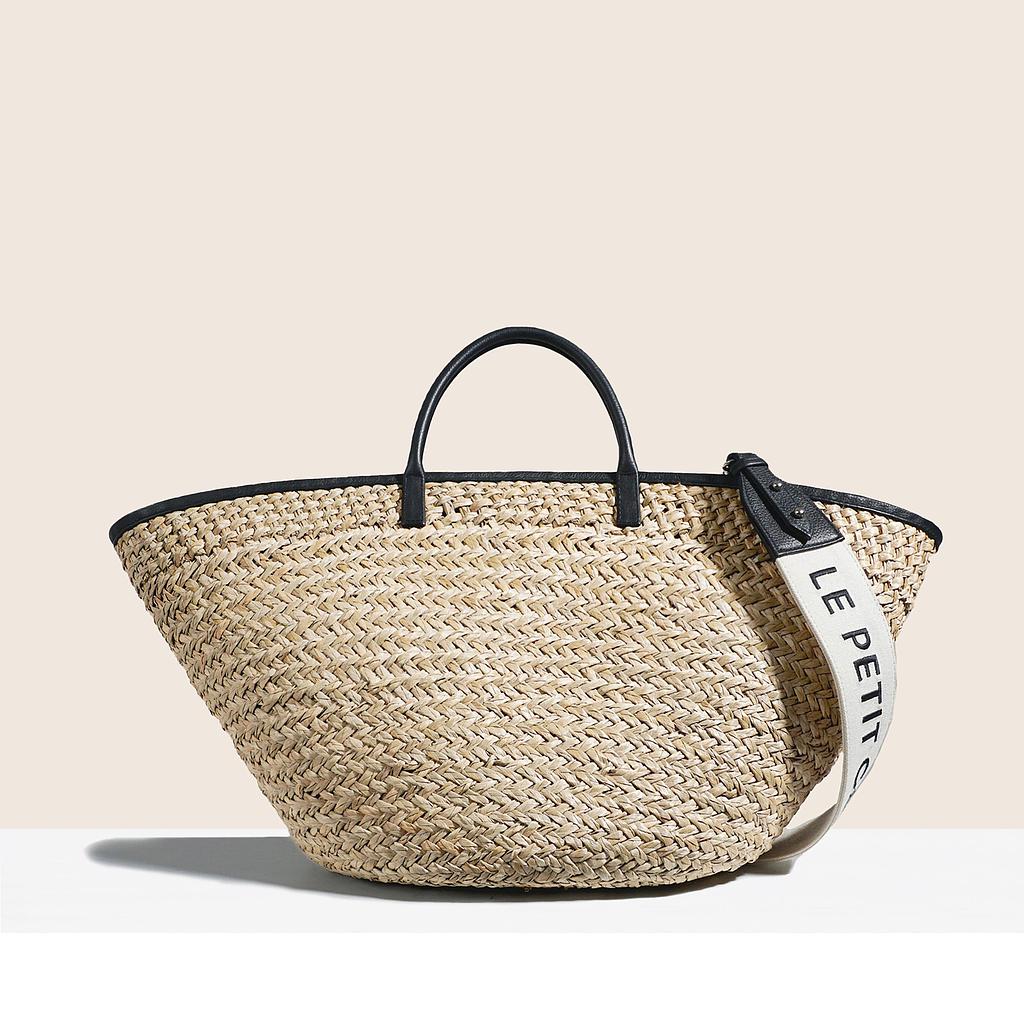 PANIER INKA - CUIR NOIR ET SA ANSE LE PETIT CARTEL