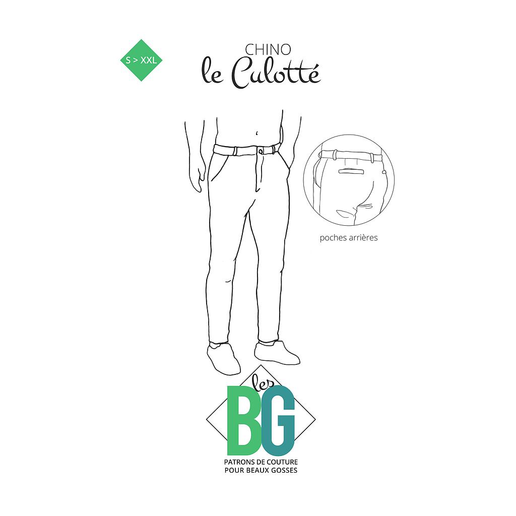 Patron de couture pantalon chino homme les BG - Le culotté