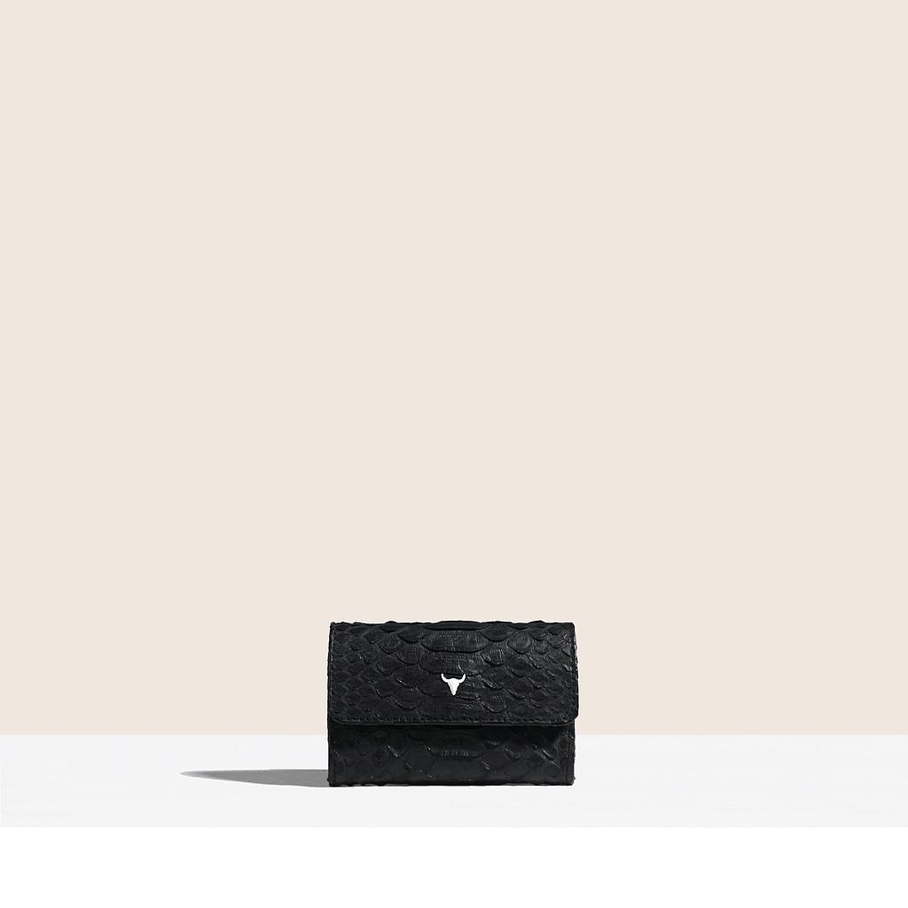 PORTE-MONNAIE NATA - PYTHON NOIR