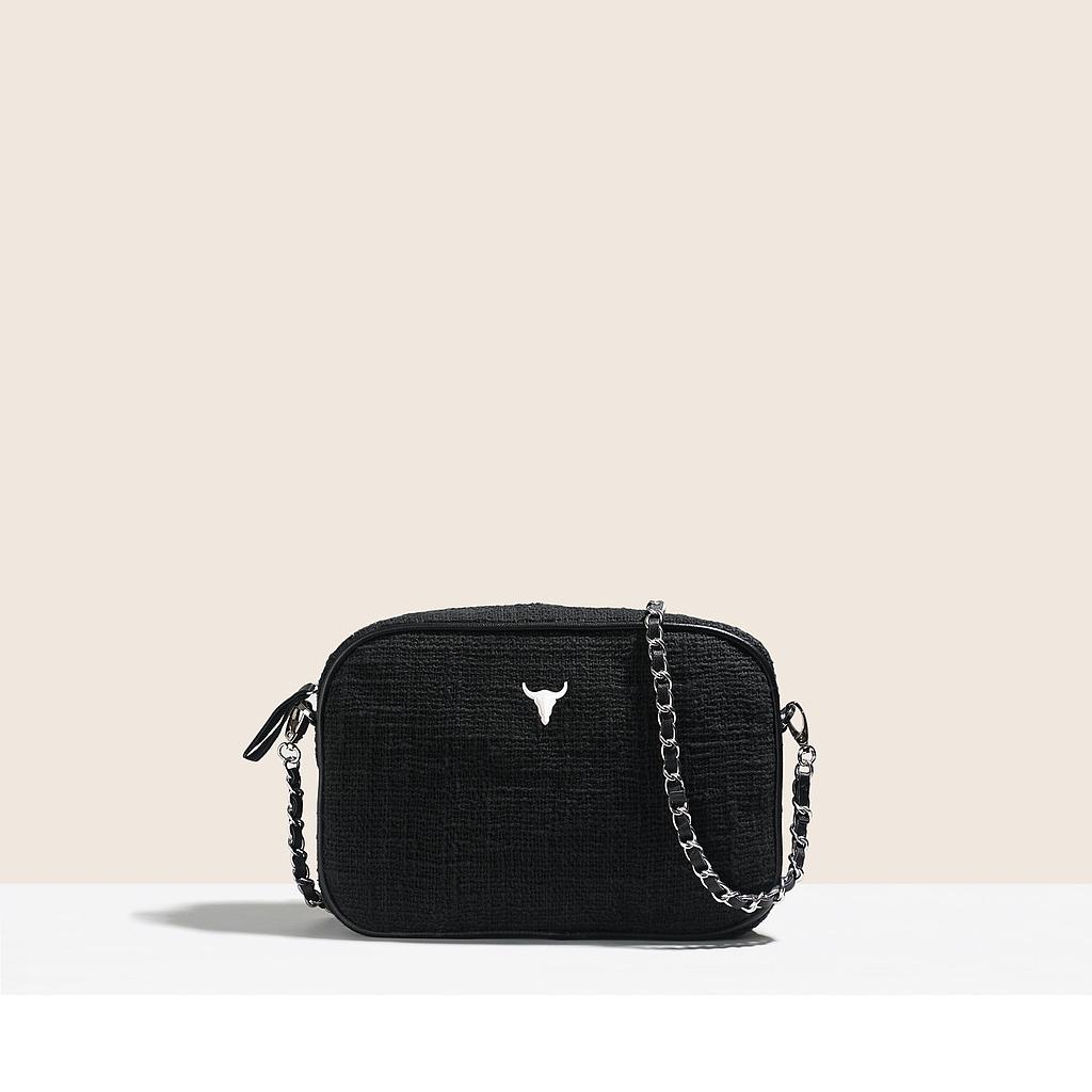 SAC GIULIA - COTON TISSÉ NOIR