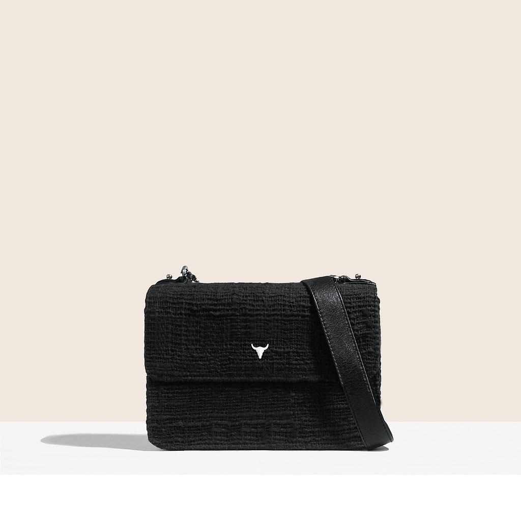 SAC OLIVIA - COTON TISSÉ NOIR