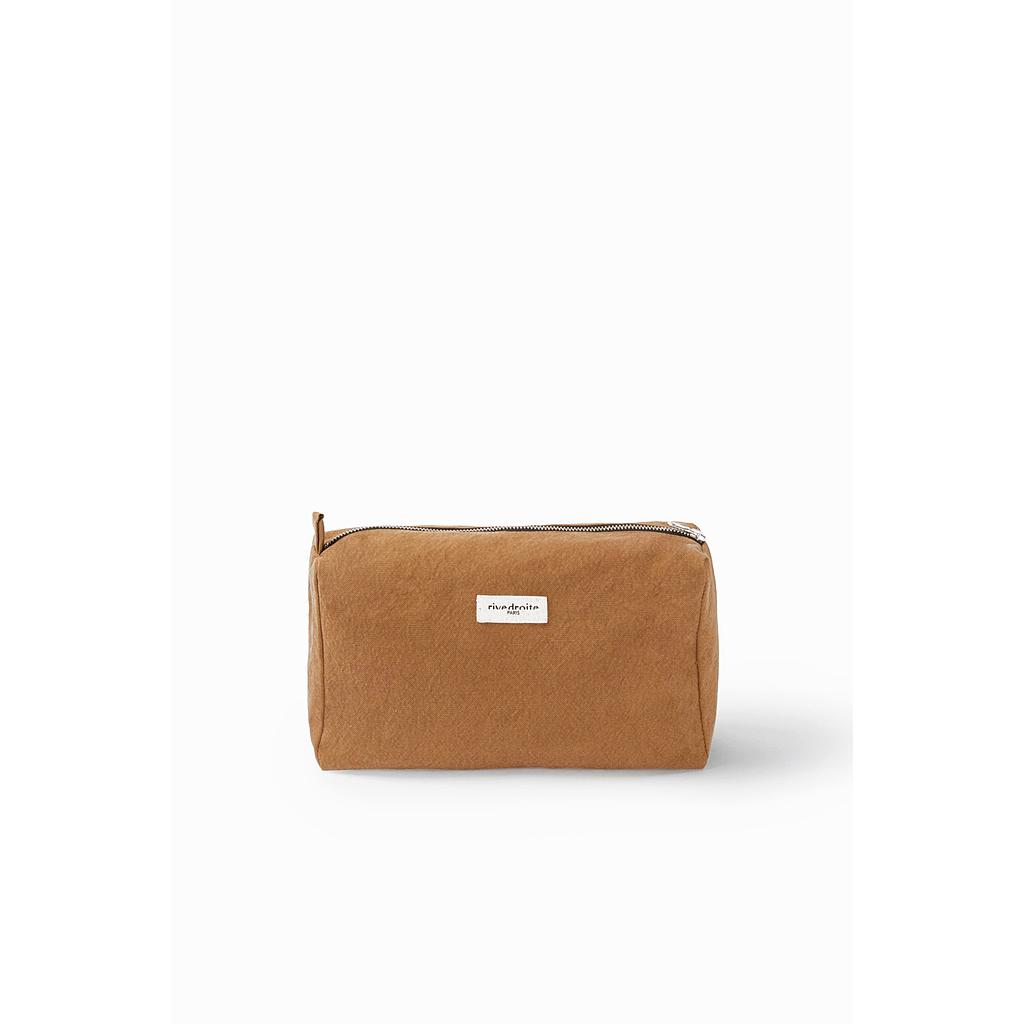 Alma la trousse de toilette maternité - Coton recyclé camel