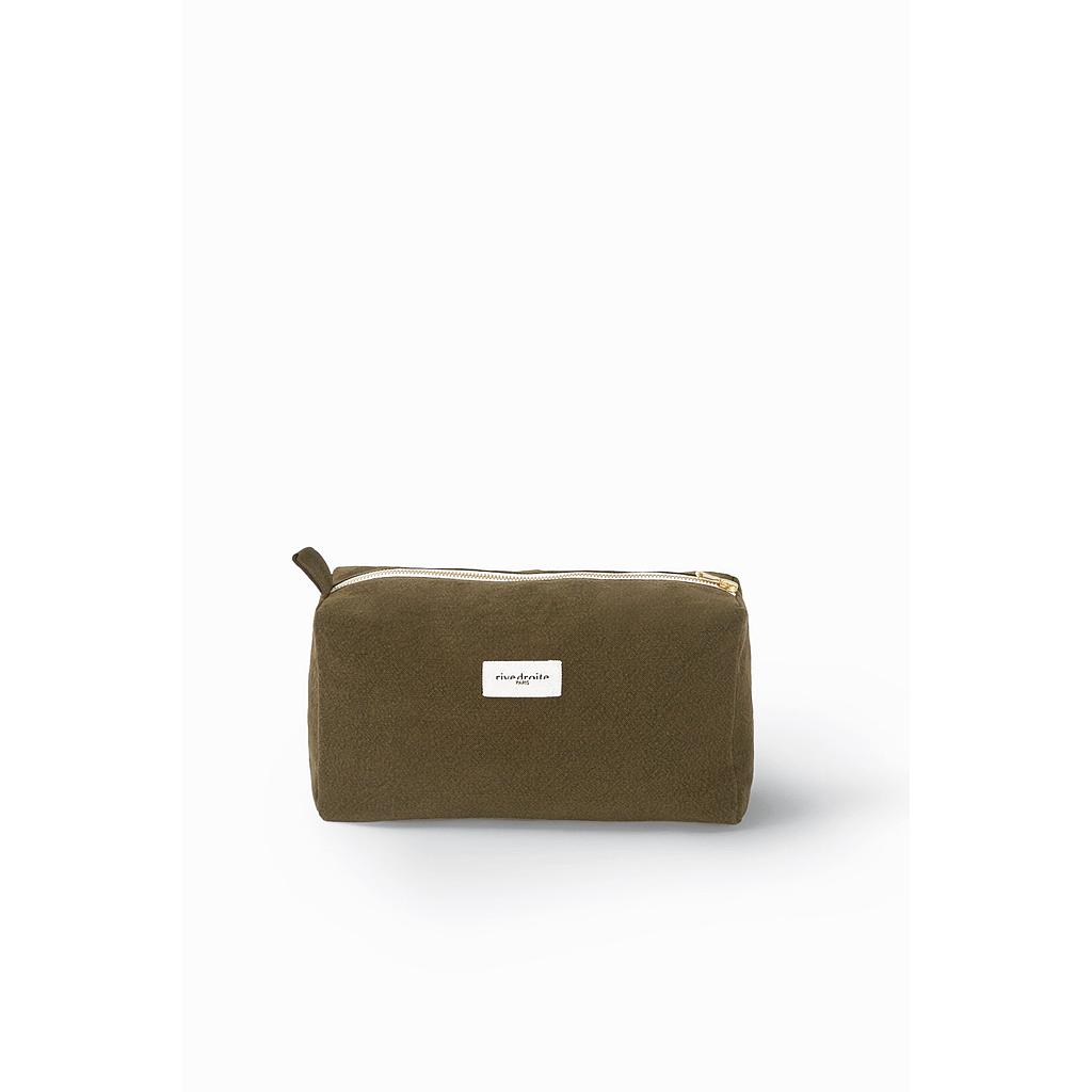 Alma la trousse de toilette maternité - Coton recyclé kaki