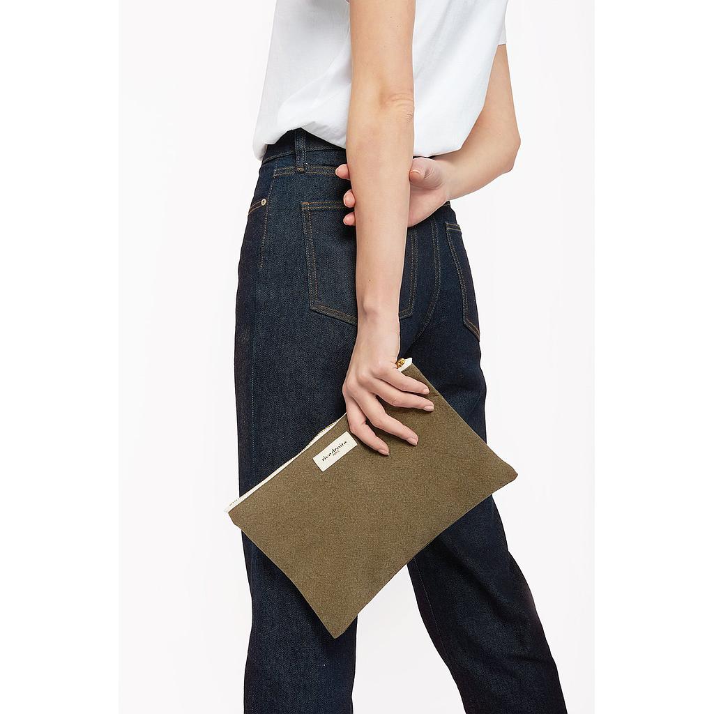 Barbette Medium la pochette - Coton recyclé kaki