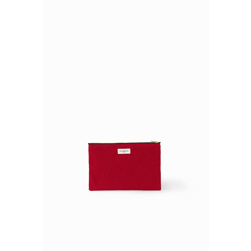 Barbette Medium la pochette - Coton recyclé rouge vibrant
