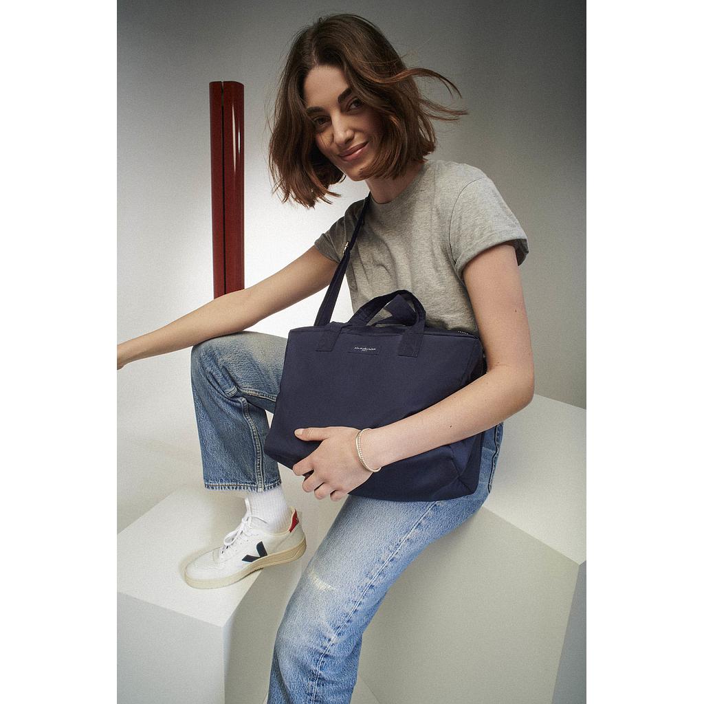 Cléry le city bag - Nylon upcyclé bleu marine